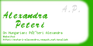 alexandra peteri business card